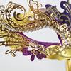 Fancy Party Masque Metal Masque with Handheld Stick Half Face Venetian Masque with Rhinestones for Women Men Prom Ball Mardi Gras Masquerade