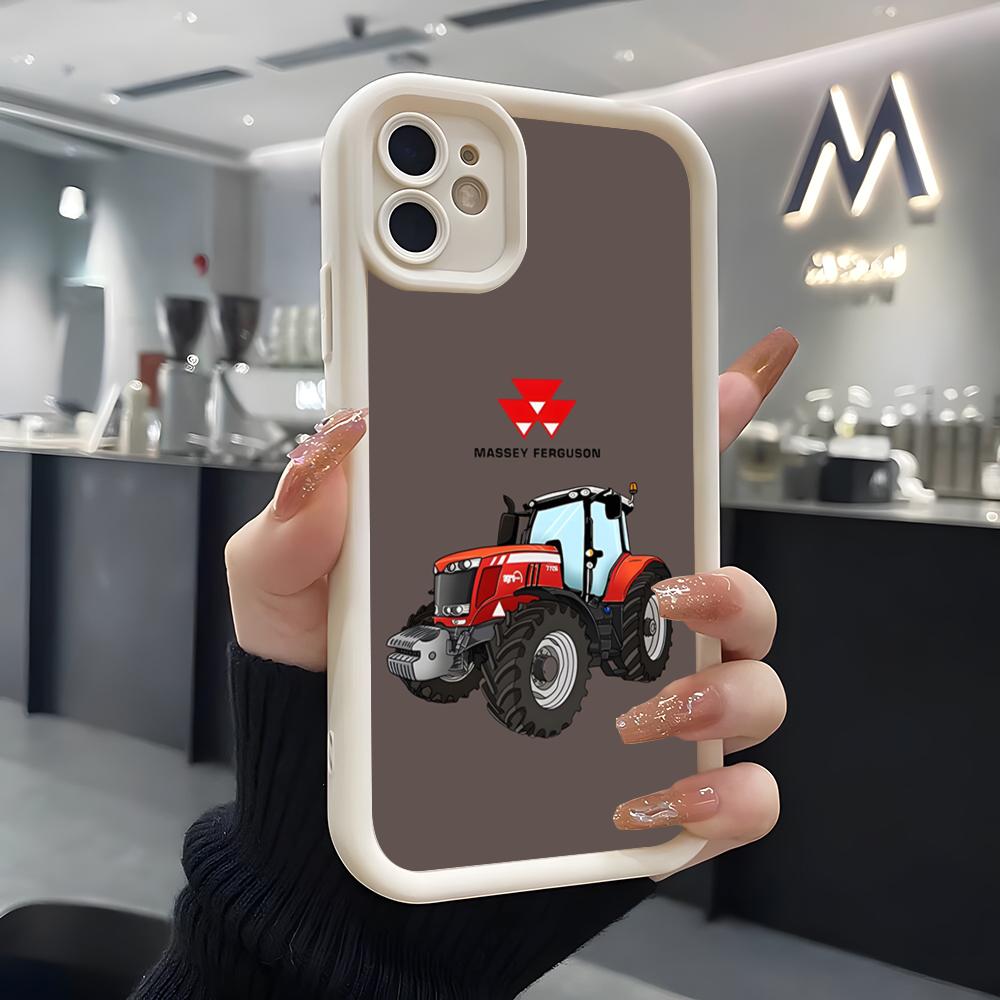 Чехол для телефона Massey Ferguson для IPhone Air 17 Pro Max 16 E 15 14 Pro Max 13 12 11 Mini Plus Мягкий силиконовый Белый чехол