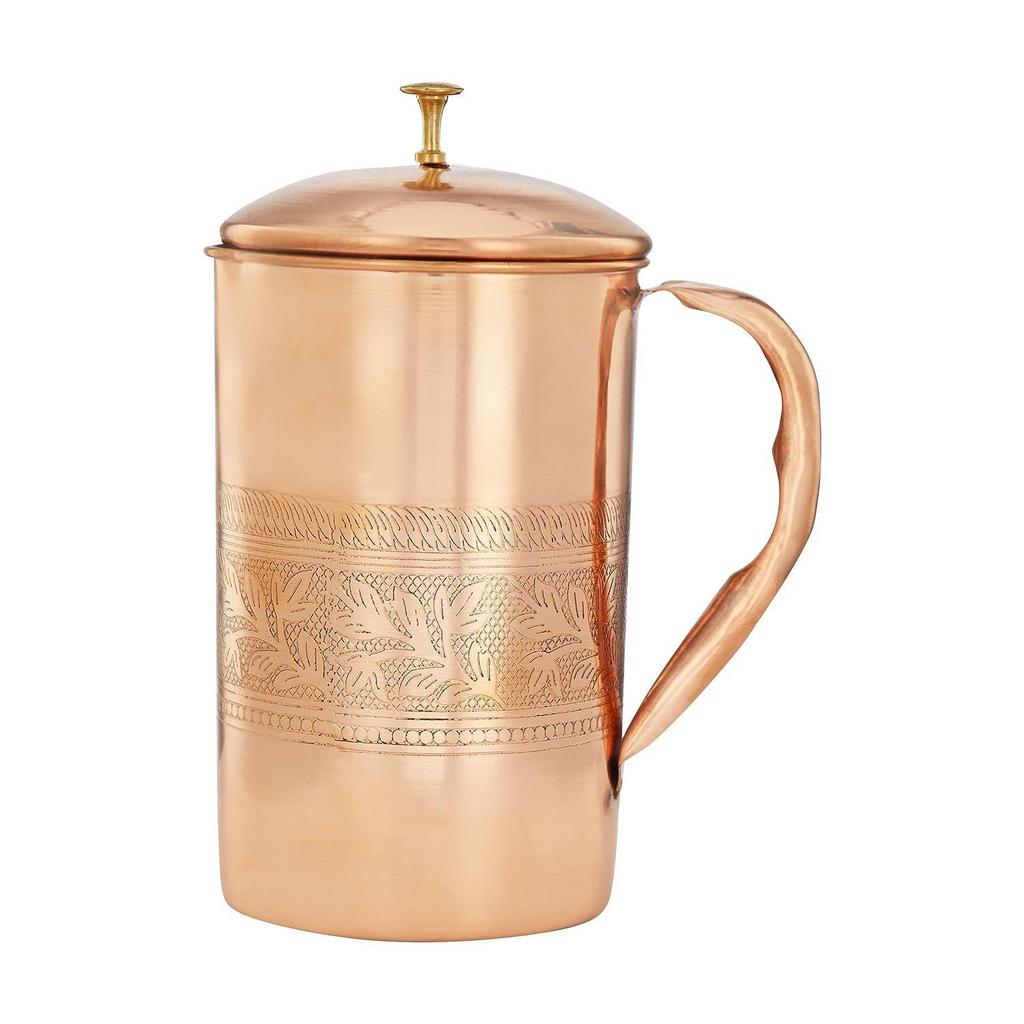 Embossed Copper Jug, 1350 Ml