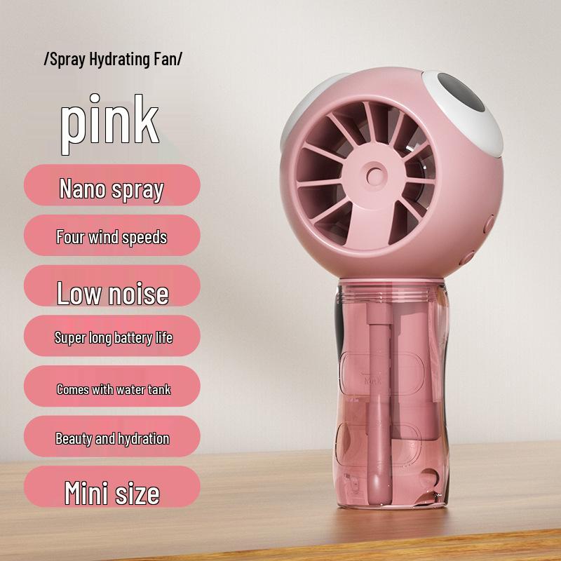 Portable Handheld Robot Spray Fan with Detachable USB Charging and Digital Display