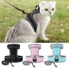 1 Set Pet Leash Adjustable Fastener Tape Reflective Cat Harness And Traction Leash Set for Outdoor Walks