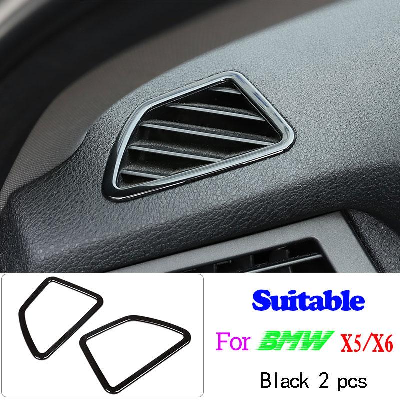 Glossy Black ABS Car Interior Steering Wheel Decoration Strip Frame Cover Trim Sticker For BMW X5 X6 E70 E71 2008-2013