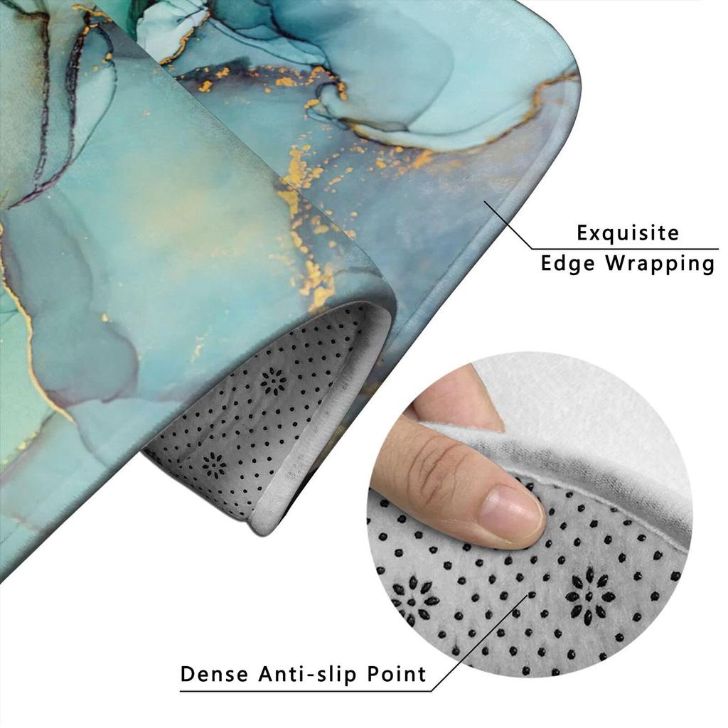 Комплект водонепроницаемых и устойчивых к плесени занавесок для душа с цифровой печатью – утолщенный полиэстер, установка без перфорации