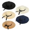 Women Floppy Straw Foldable Big Wide Brim Sun Hat Straw Cap Summer Bow Cap Beach Hat