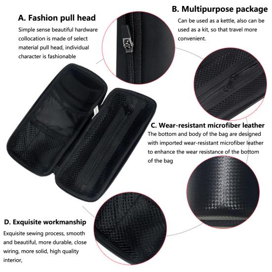 Bicycle Tool Bag Waterproof Multi-functional Black Sealed Zipper Bike Bottle Bag for Men