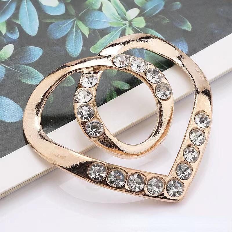 Новая мода угловой подол талии завязанные броши кристалл жемчуг металлический хиджаб шарф кольцо пуговица рубашка футболка фиксированная пряжка аксессуары