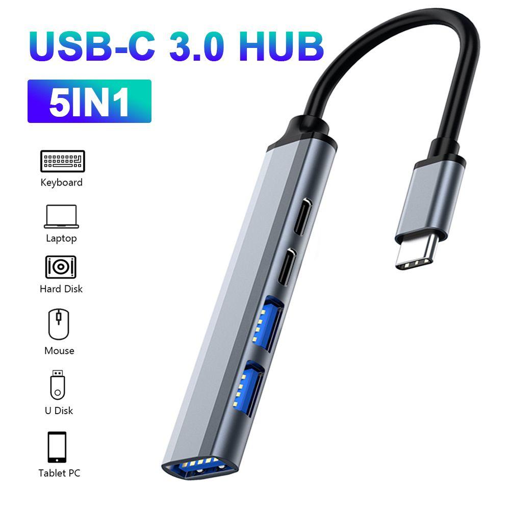 Высокоскоростная передача данных USB C 3.0 HUB PD Быстрая зарядка Многопортовый адаптер Разветвитель Type-C