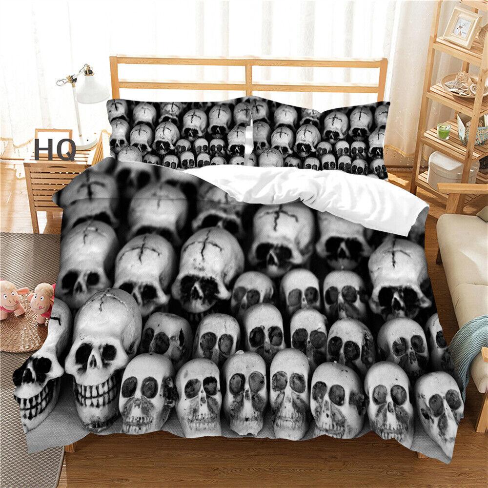 Пододеяльник с черепом, постельное белье для взрослых, постельное белье, молодежное покрывало, наволочка