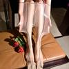 Ultra Thin Shiny Tight Stockings Women's High Waisted Black Vertical Silk Sexy Long Stockings Glossy Transparent Pantyhose
