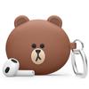 Подвесной чехол Elago Line Friends для AirPods 3, коричневый