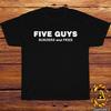 Новая футболка с логотипом ресторана Five Guys Черный/Спортивный серый/Белый/Темно-синий/Красный S-5XL