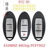 BaoJiangDd Автомобильный ключ Подходит для Nissan Juke Micra Cube Leaf Versa Armada CWTWB1U825 Умный Пульт Дистанционного Управления 433,92 МГц ID46 TWB1G662
