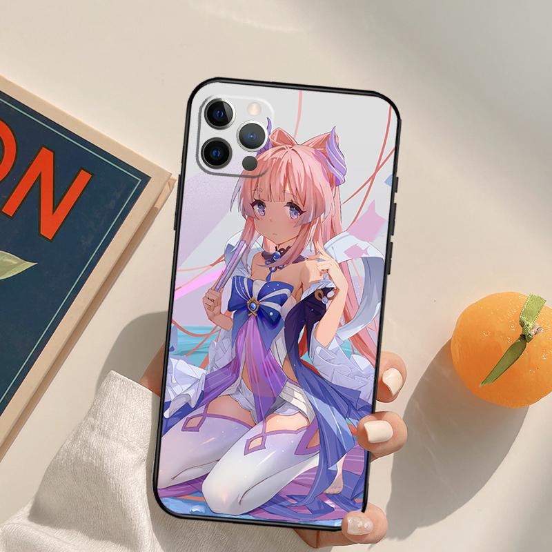 Чехол-футляр Genshin Impact Сангономия Кокоми для iPhone 14 15 16 Pro Max 11 12 13 Pro Max Mini XR 16 15 Plus 16e
