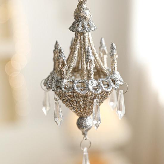 Блестящее украшение-люстра 7 дюймов, сверкающая акриловая люстра, елочные украшения с искусственными кристаллами для елок, дверей, праздничного домашнего декора