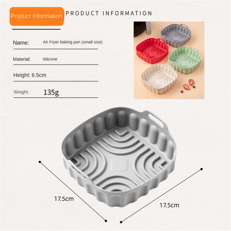 Силиконовая корзина для фритюрницы, утолщенная силиконовая форма для фритюрницы, противень для духовки, коврик для жареной курицы, пиццы, аксессуары для фритюрницы