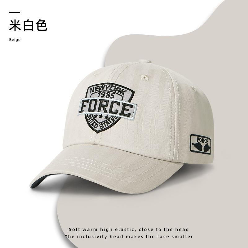 Soft Top Big Head Circumference Baseball Cap Men's Autumn and Winter Letter Embroidered Cap Retro Casual Hat Hat