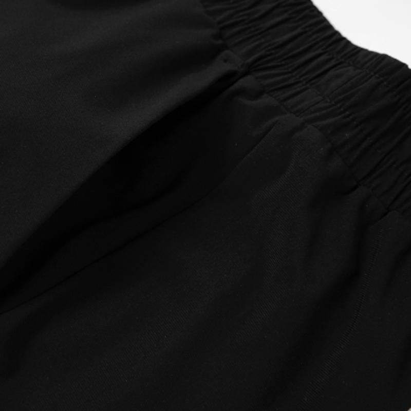 Akii Classic Summer Cooling Loose Fit Short Sleeve Shorts Set Black Akalsu32723
