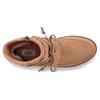 UGG Кожаные ботильоны на плоской подошве со шнуровкой и круглым носком, удобные женские ботинки каштаново-коричневого цвета 1019129-CHE