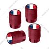 cqdjvy1 Car CNC Aluminum Germany Italy France Tricolor Flag Emblem For Citroen Peugeot Fiat Kia 4pcs Tire Valve Air Port Stem Cover Caps