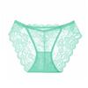 Сексуальные женские однотонные прозрачные бесшовные трусики с низкой талией, женские кружевные трусики с цветочным принтом на бедрах