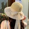 Складные козырьки-бабочки из плетеной соломы: Женские летние пляжные шляпы для защиты от солнца