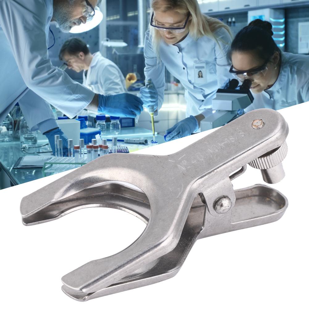 Лабораторный зажим из нержавеющей стали, зажим для стеклянного шарика, лабораторные инструменты