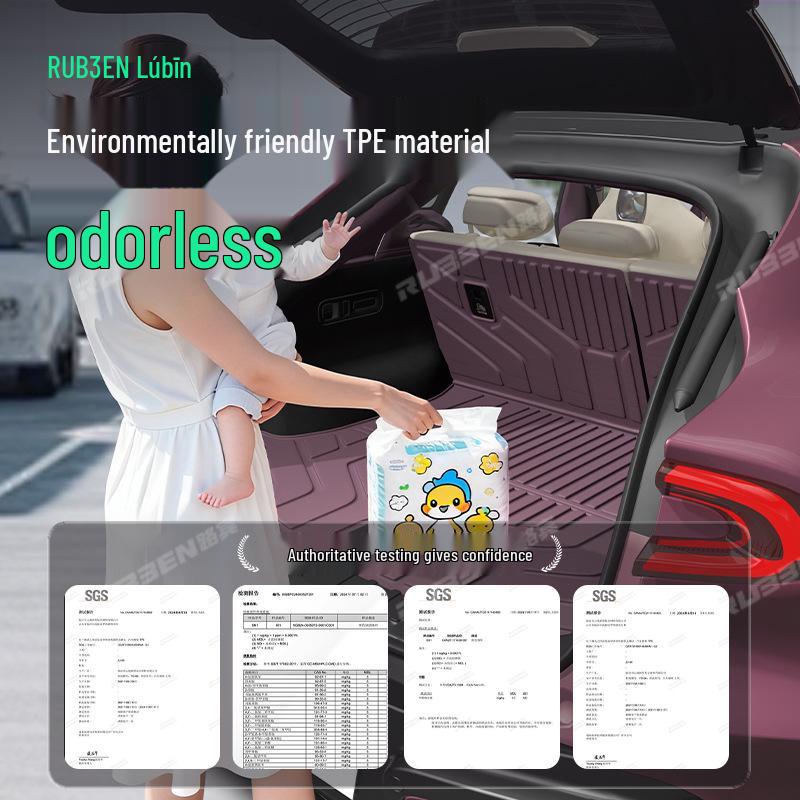 Xiaomi YU7 TPE Anti-Slip Trunk Mat, Iris Purple – Durable, Wear-Resistant Interior Accessory.