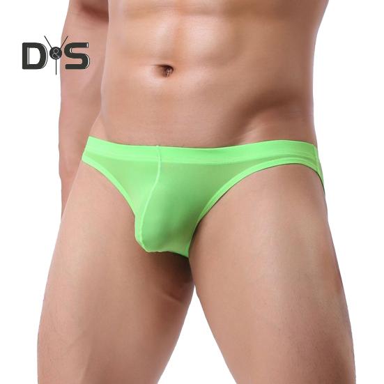 Сексуальные трусики с эластичным поясом, однотонные модные летние ультратонкие трусы из ледяного шелка