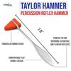 Рефлексотерапевтический молоток Taylor Tomahawk – прочный бампер из ПВХ, нержавеющая сталь, точный инструмент для проверки рефлексов у медицинских работников