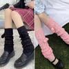 Japanese Jk Uniform Student Spring, Autumn And Winter Knitted Hairball Piled Thickened Warm White Stacked Socks Cover Female Long