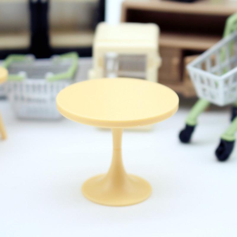 Dollhouse Diy Mini Round Table Micro Scene Model Bedroom Family Toys Doll Girl Gift Dollhouse Miniature Furniture Accessories