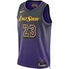 James 23 Lakers 24-25 City Edition SW Basketball Jersey Men Jerseys Purple FQ4346-504
