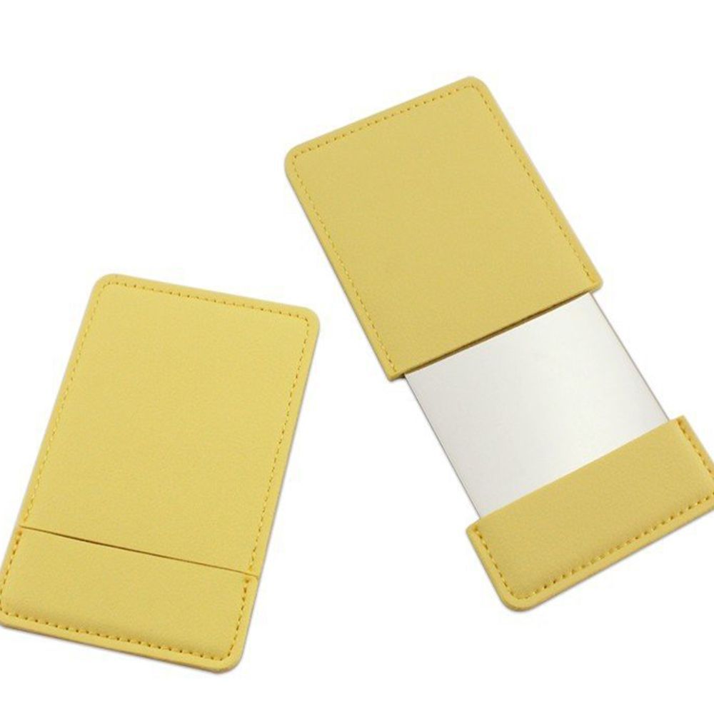 Portable Foldable PU Leather Rectangle Cosmetic Tools Makeup Mirrors Vanity Mirror Pocket Mirror