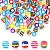 10/40 шт., радужные аксессуары из смоляного материала с большими отверстиями, декоративные бусины для поделок, браслеты, ожерелья, серьги, брелки, ювелирные изделия, аксессуары