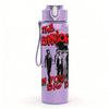 1PC Three Figures Group 750ml sports water bottle leakproof straw lid outdoor office home