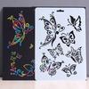 1pc 25.4x17.78 Cm Butterfly Drawing Stencil, Colorful Flying Butterflies Craft Template, Creamy White Plastic Material for DIY Art Projects