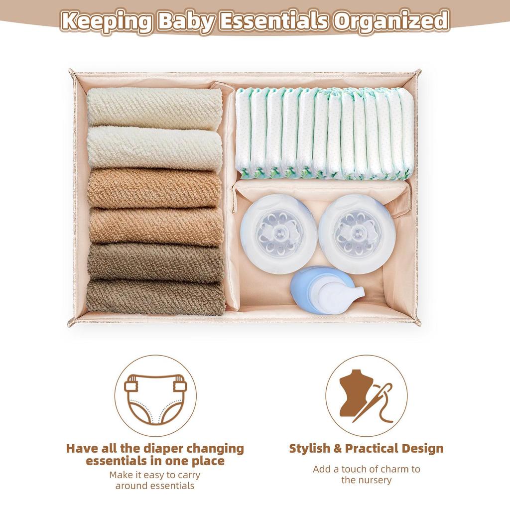 Многофункциональная сумка для детских подгузников: Портативное, складное хранение для принадлежностей мамы и малыша