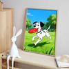 Disney Dalmatian dog frisbee fun 5D handmade diy diamond painting, home wall decoration