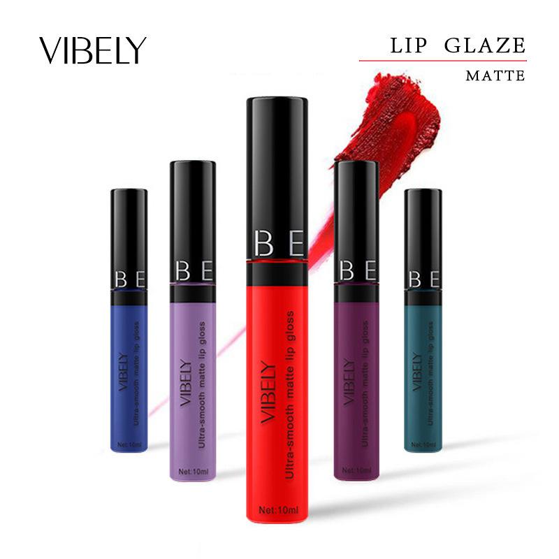 VIBELY Makeup Matte Anti-Stick Lip Glaze Несмываемая долговечная жидкая губная помада