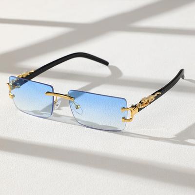 1 шт. Модные модные безрамные прямоугольные персонализированные солнцезащитные очки для повседневной жизни