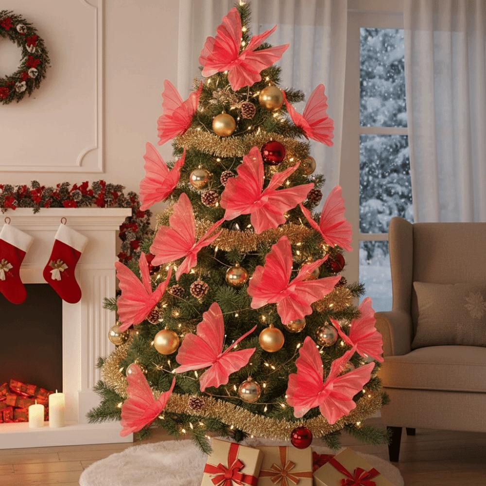 Large Christmas Tree Butterfly Decoration Artificial Butterfly Pendant Festival Decoration