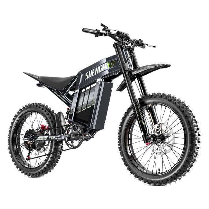 Vélo Électrique - Shengmilo S900 Pro - Moteur 3000W - vtt electrique tout suspendu - Batterie Amovible 60V35Ah - Autonomie 90km,Noir