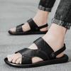 Fashion2024 Черные летние сандалии для мужчин Кожаные сандалии Мужские роскошные сандалии Мужские белые повседневные туфли Мужские сандалии Zapatos De Hombre