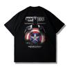 Avengers Marvel Captain America Shield Men's Autumn Break Short Sleeve T-shirt Men's and Women's Loose Plus Top clothing#Color(2)