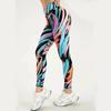 Женские креативные цветные принты для йоги, леггинсы для фитнеса, бега, спортзала, спорта, активного отдыха