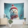 Рождество Новый год Рождественская елка Снеговик Узор Гобелен Гостиная Диван Домашний декор Гобелен