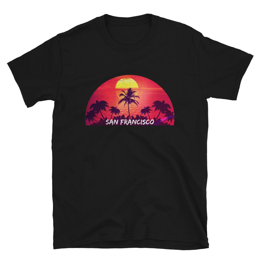 San Francisco Tropical Vacation Ocean Distressed T-Shirt