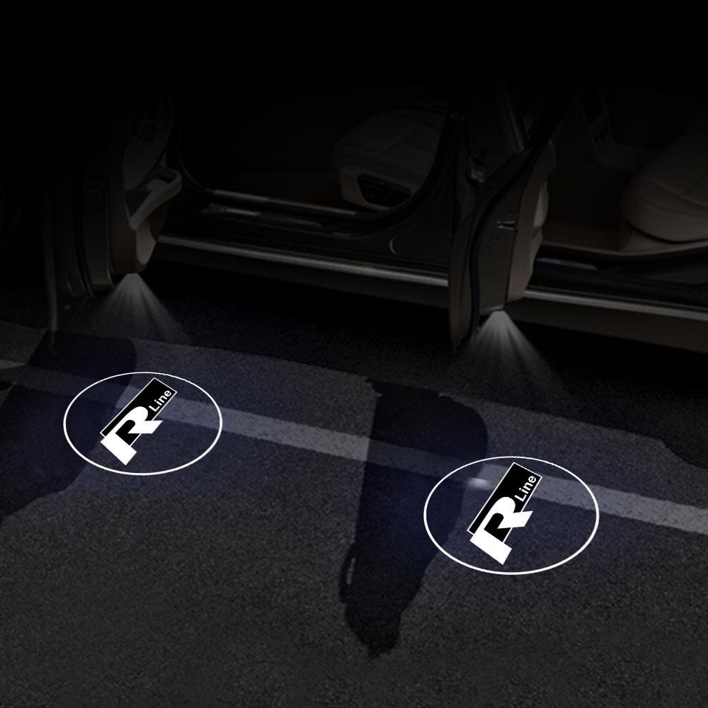 For VW Volkswagen Jetta MK5 Golf 2/4pcs Car Led Lights Logo Wireless Welcome Light For VW Volkswagen Golf 7 Passat B6 B8 Mk4 Tig