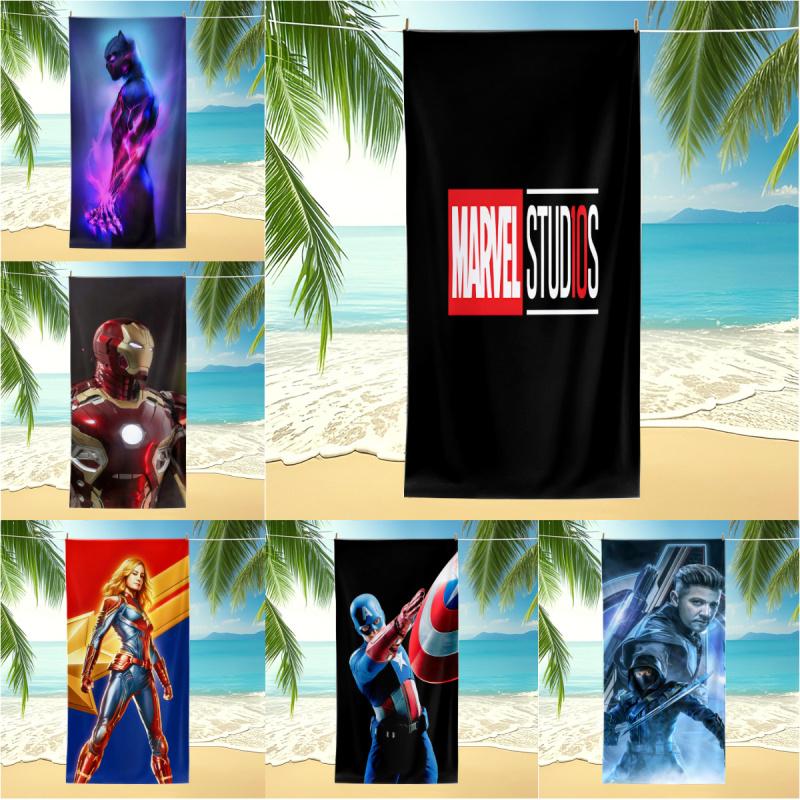 Hot Marvel Studios Classic Logo Beach Towel Pool Towel Camping Towel,Ultra Soft Absorbent For Beach Swimming Camping Travel