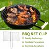 Fish Grilling Basket Flexible Non stick Fish Barbecue Net Clip with Handle Camping BBQ Tool Portable Burger Mesh